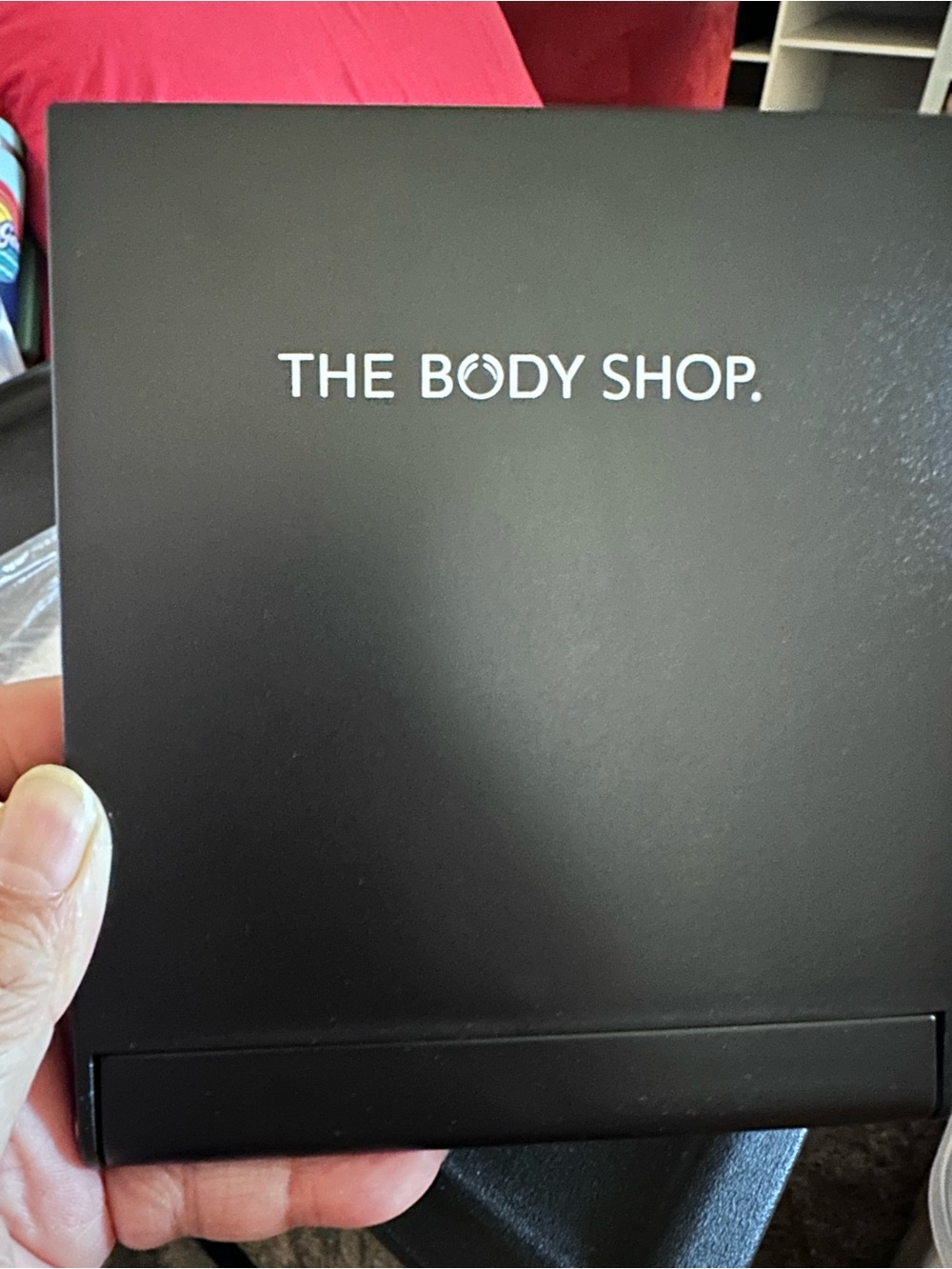 Vintage Y2K The Body Shop Matte Black Travel Folding Mirror in original 2005 box